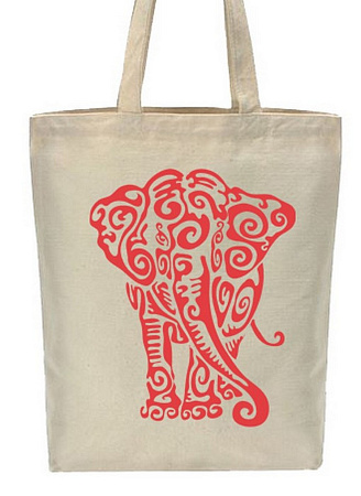 Хлопковая сумка Индийский Слон