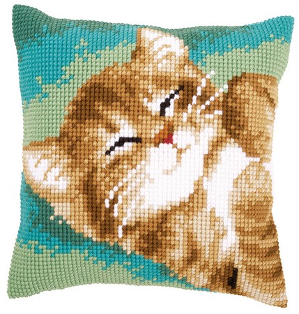 Набор для вышивания подушки Подушка Кошка
