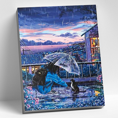 Картина по номерам Прогулка под дождем