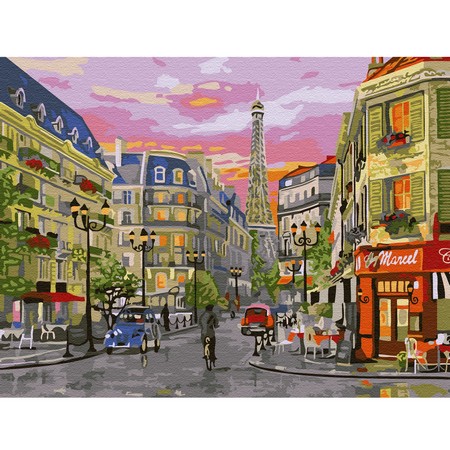 Картина по номерам Парижская улица