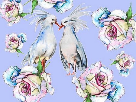 Картина по номерам Влюбленные птицы