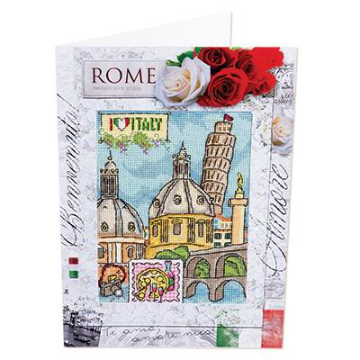 вышивка открыток Путешествия. Рим