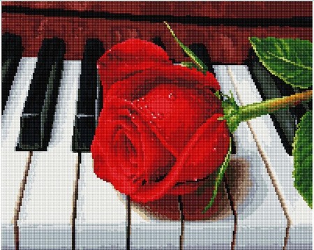 Роза на фортепьяно