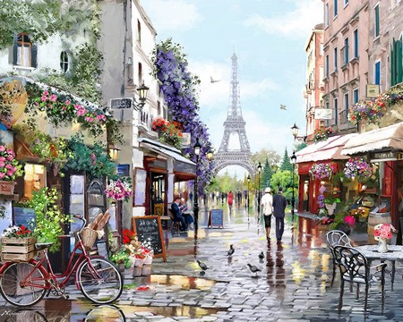 Картина по номерам Париж весной