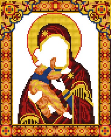 Алмазная вышивка Икона Божией Матери Владимирская