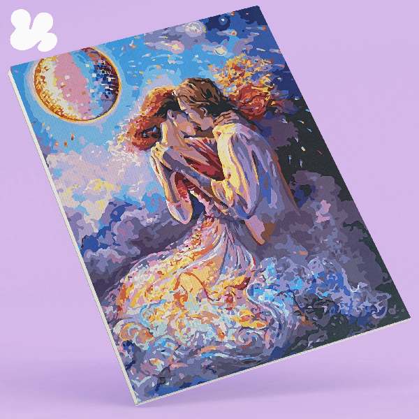 Картина по номерам Любовь в воздухе MG2439 - раскраска Цветной мир ярких  идей 40x50 см - цена, фото, описание