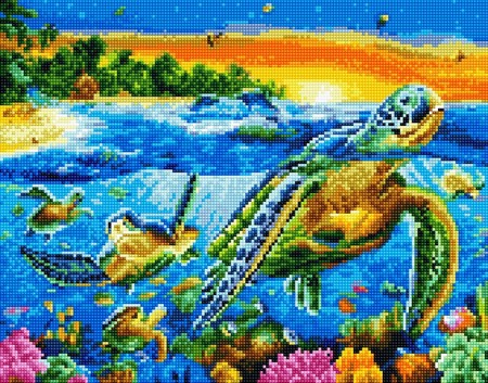 Алмазная вышивка Черепахи в океане