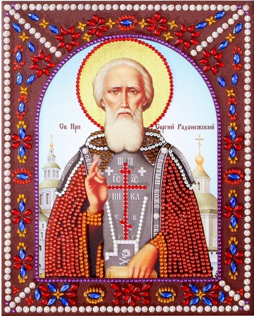 Алмазная вышивка Святой преподобный Сергий Радонежский