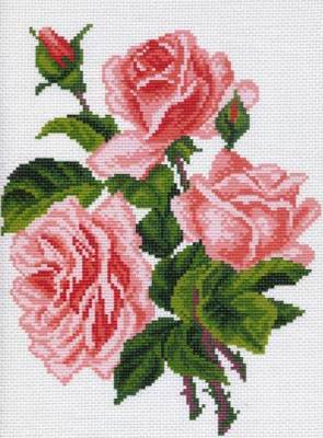 Вышивка крестом Розовые розы