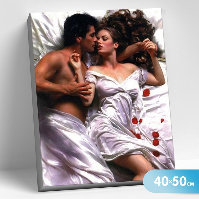 Картина по номерам влюблённая пара, 40x50 см. Molly