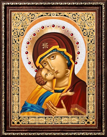 Алмазная вышивка Икона Владимирская богородица