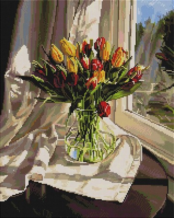 Тюльпаны у окна
