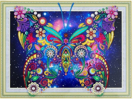Алмазная вышивка Цветочная бабочка