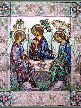 Вышивка бисером Святая Троица