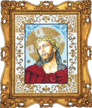 Вышивка бисером Икона Иисус в терновом венце