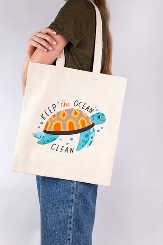 Раскраска на сумке Чистый океан