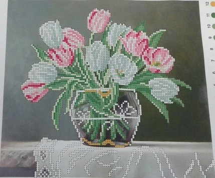 Вышивка бисером Букет тюльпанов