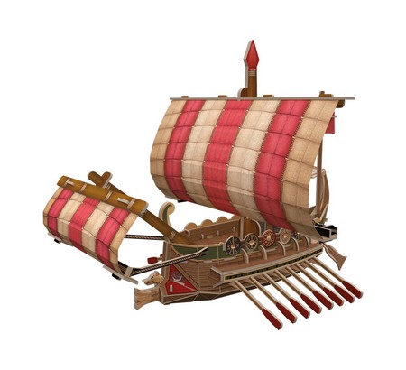 3D пазл из пенополистирола Римский военный корабль - Серия Корабли 3D пазл