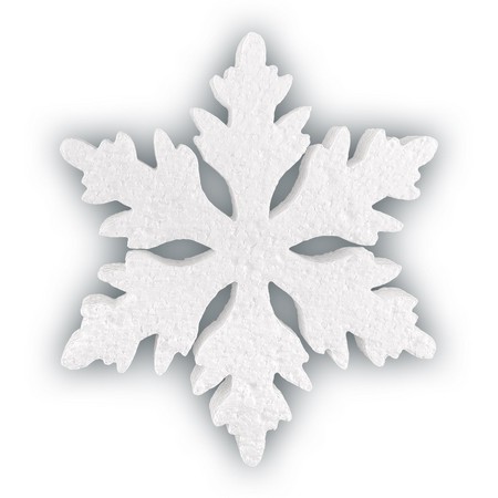 Заготовки для декора пенополистирол Снежинка Снежный узор 150 мм, 1 шт.