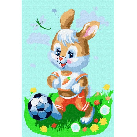 Зайчонок-футболист