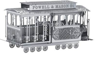  Объемная металлическая 3D модель "Cable Car прогулочный трамвайчик"