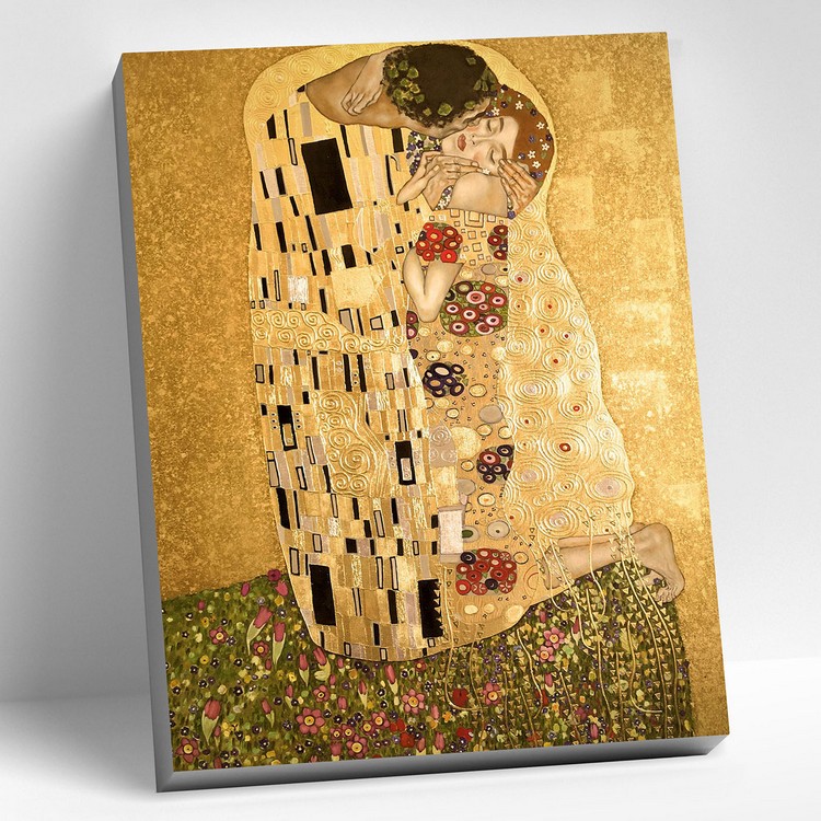 Недорого Цифровая картина раскраска Поцелуй Густав Климт 2 (без коробки) Магазин ВсеТак