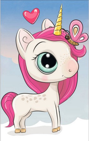 Сказочный единорог (На подрамнике)