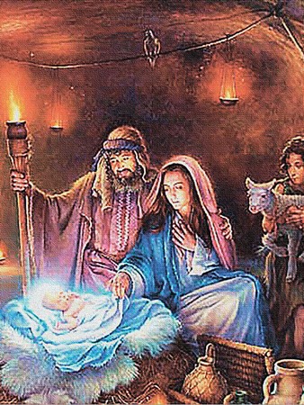 Алмазная вышивка Рождение Иисуса Христа