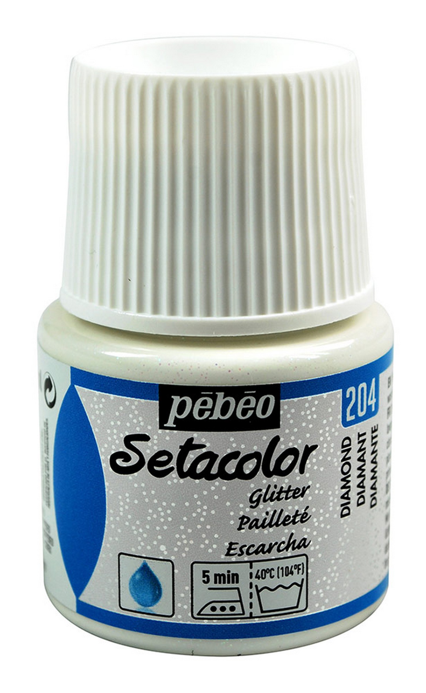 Краска для светлых тканей с микро-глиттером Setacolor 45 мл, цв. бриллиант.