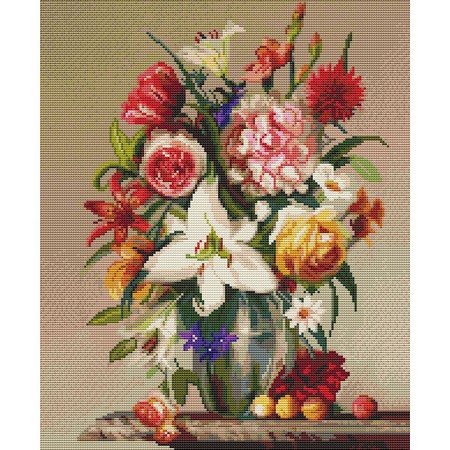 Алмазная вышивка Бузин. Цветы и фрукты