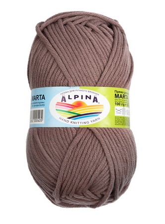 Пряжа ALPINA "MARTA" 5 шт. в упак. цвет серо-коричневый
