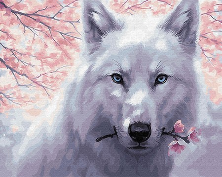Картина по номерам Белый волк