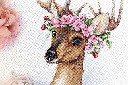 Вышивка крестом Лесной олень