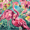 Фламинго в цветах