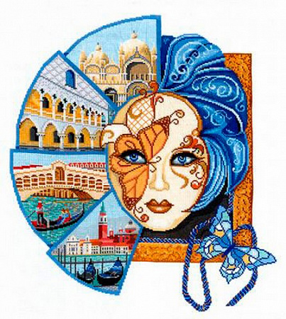 Вышивка крестом Венецианская маска