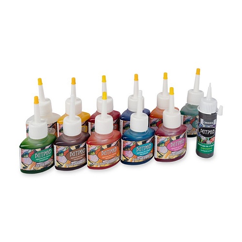 Набор витражные краски, 11 крас.по 25 мл + контур 18 мл