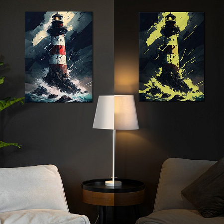 Картина по номерам на холсте Морской маяк