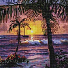 Красивый закат с пальмами