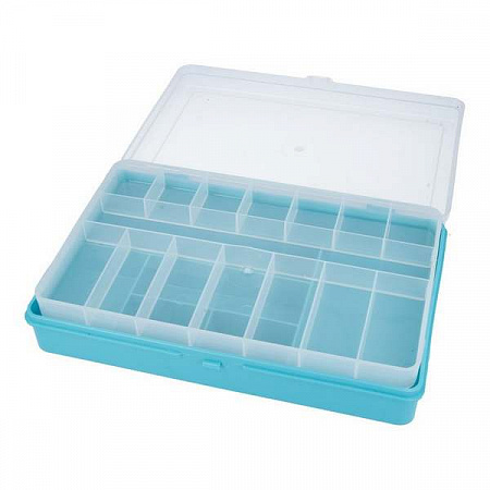Коробка для мелочей пластик Тривол Тип-3 цв. бирюзовый
