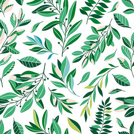 Раскраска на декоративной наволочке Лавровые листья