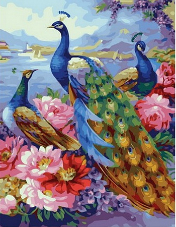 Картина по номерам Жар-птицы у воды