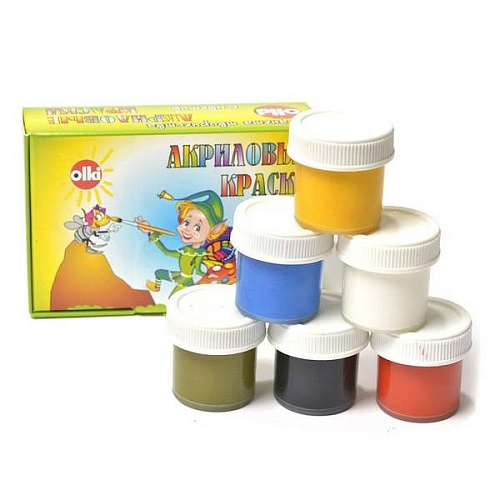 Набор акриловых красок 6 цв. по 17мл.