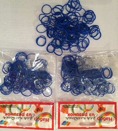 Резиночки для плетения синие (100 шт.)