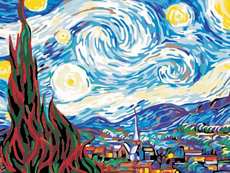 Картина по номерам Звездная ночь Ван Гог