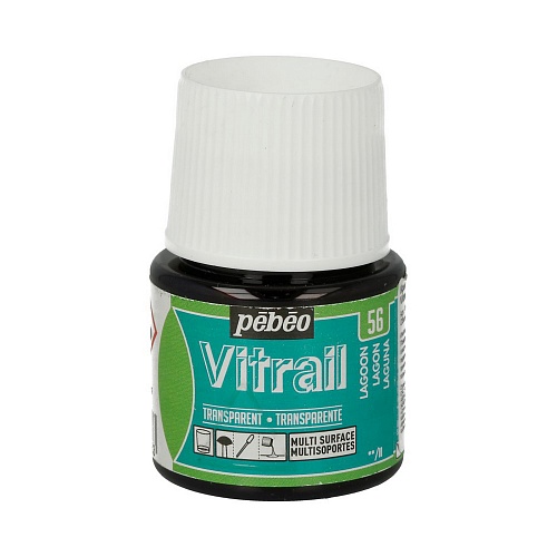 Краска для стекла и металла Vitrail лаковая прозрачная 45 мл, цв. ярко-бирюзовый