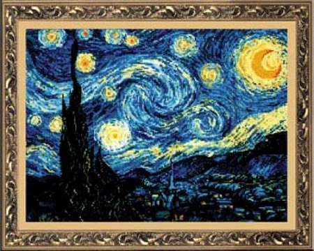 Вышивка крестом Ван Гог Звёздная ночь