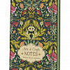 Записная книжка Arts and Crafts Notes по мотивам работ Уильяма Морриса, зеленая с розовыми цветами