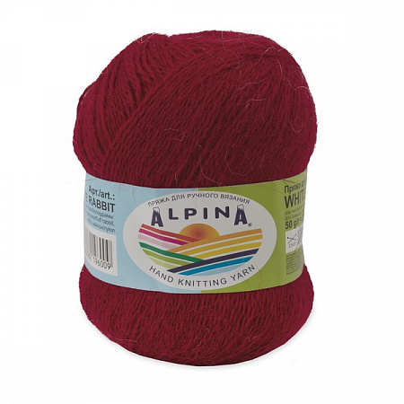 Пряжа Alpina WHITE RABBIT 10 шт. в упак. цвет №220 бордовый