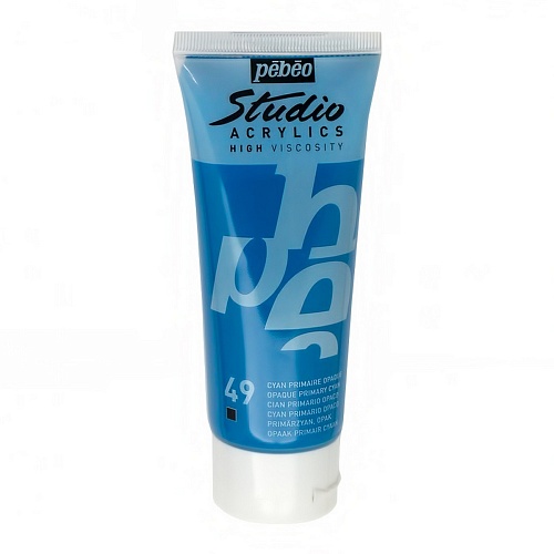 Краска акриловая PEBEO Studio Acrylics 100 мл, цв. циан