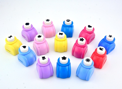 Набор фигурных дыроколов Ассорти, 14 штук, в кейсе